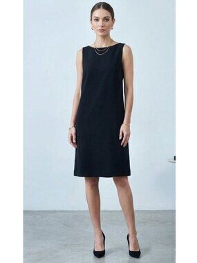 Felicity & Coco V-Back Shift Dress, Black, Womens Size X-Small